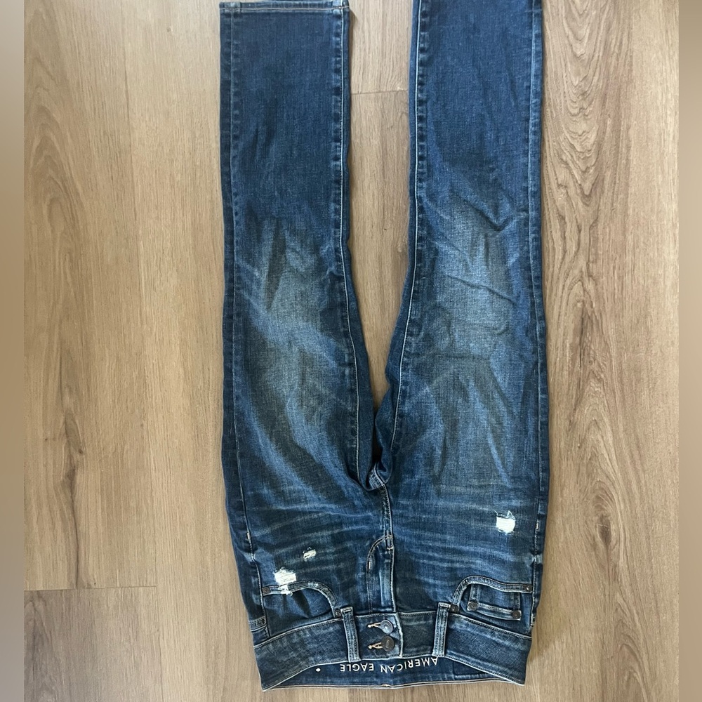 American Eagle Light and Dark Blue Denim Jeans